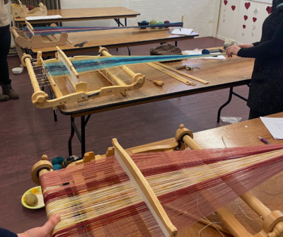Warping workshop rigid heddle loom, learn to weave, Lazykate Textiles,