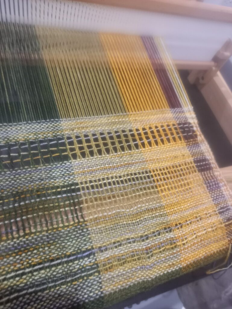 Leno Lace on rigid heddle Lazykate Textiles