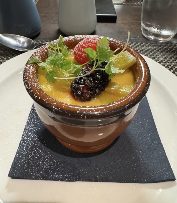 Dessert at the Wrightington Hotel Spinner's Retreat